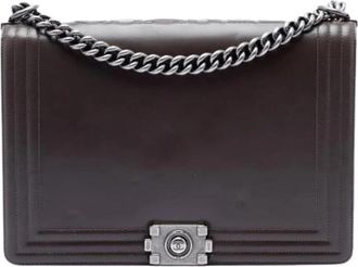 Chanel Pre-owned Boy Flap Bag - Dames - Vintage Schoudertas - Bruin - ONE Size - Leer - Vintage