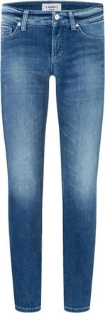 Cambio Piper Lange Broek - Dames - Slim Fit Jeans - Blauw - S - Katoen - Jeans