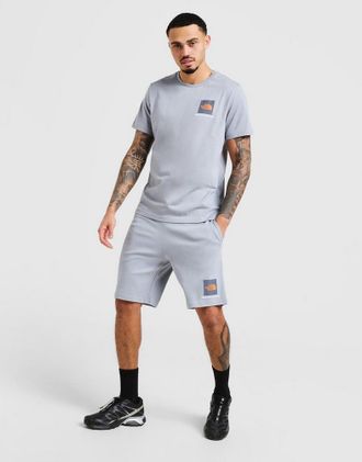 The North Face Mens Mens Small Box Short Sleeve Co-ord Shorts Set in Tradewinds Grey Cotton - Size X-Large