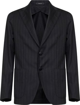 Tagliatore Blazer met krijtstreep - Zwart