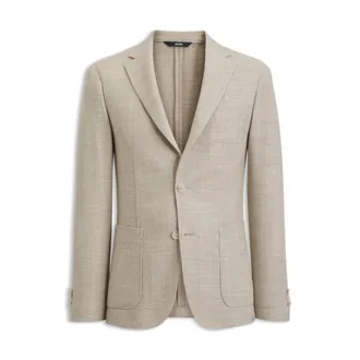 BOSS Slim-fit jacket in virgin wool