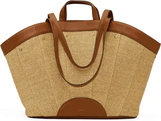 Hammitt Hammitt Shelley Tote Cocoa Raffia Gold
