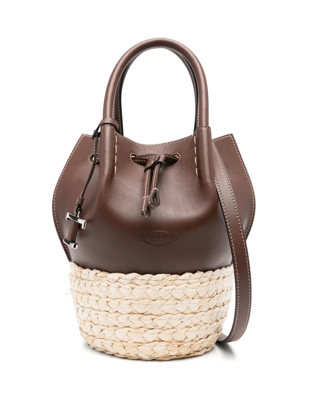 ショルダーバッグ・ポシェット TOD'S T-TIMELESS CALF AND SUEDE MINI BUCKET BAG TOD'S T-TIMELESS CALF AND SUEDE MINI BUCKET BAG