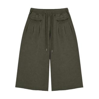 R13 Triple Pleat Sweatshort - - Shorts - Donna - Verde - S