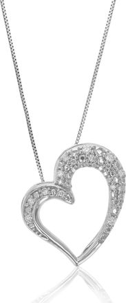 Vir Jewels 1/10 cttw Lab Grown Diamond Heart Pendant Necklace in Sterling Silver with Chain For Women