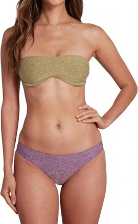 Sauipe Swimwear Brigitte Underwire Bikini Top With Removable Straps Lurex In Green