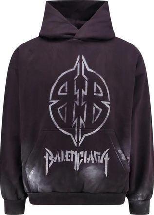 Balenciaga Iconische Print Hoodie - Heren - Hoodies - Zwart - XS - Katoen - Hoodies & sweatvesten