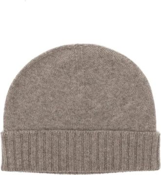 Malo Ribbed Cashmere Hat - Dames - Hoeden - Grijs - ONE Size - Kasjmier - Accessoires