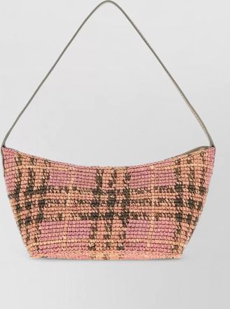 Burberry mini raffia clutch bag