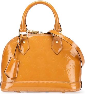 Louis Vuitton Pre-owned Handbags, female, Brown, Size: ONE SIZE Pre-owned Elegant Top Handle Dome Bag with Detachable Shoulder Strap
