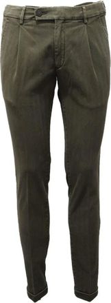 Michael Coal Slim-fit broek - Heren - Slim Fit Broeken - Groen - W32 - Katoen - Broeken