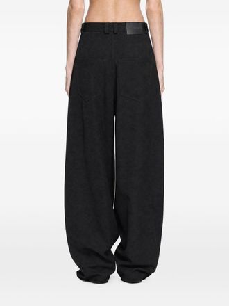 Balenciaga Wool Barrel Trousers - Black