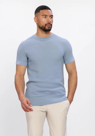 Saint Steve Hein Polo - Heren - Ronde hals truien - Blauw - L - Truien & Vesten