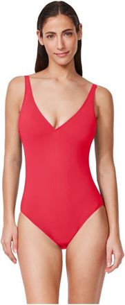 Gottex Tutti Frutti V-Neck One Piece in Coral at Nordstrom, Size 10