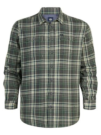 Petrol Industries Heren Plus Size Geruit Overhemd Bristol - Groen