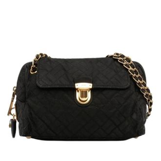 Prada Pre-owned Cross Body Bags, female, Black, Size: ONE SIZE Pre-owned Nylon Cross Body Bag