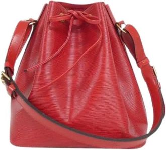 Louis Vuitton Pre-owned Vintage Bucket Bag - Dames - Vintage Tas - Rood - ONE Size - Leer - Vintage