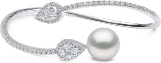 Yoko London Bracciale rigido Starlight con perle e diamanti - Argento