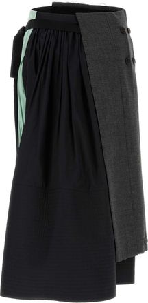 Prada Womens Skirt Multicolor Exterior Virgin Wool