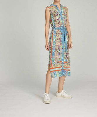 Saloni Tilly Midi Dress In Patched Needlework Placement