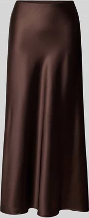 Gina Tricot Midirock mit elastischem Bund in Dunkelbraun, Gr&ouml;&szlig;e XS