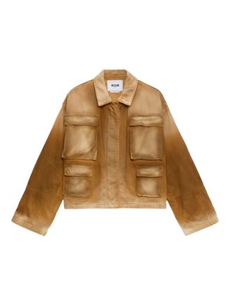 Msgm Jack met opgestikte zak - Bruin