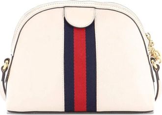 Gucci Ophidia Dome Shoulder Bag Leather Small crossbody bag - Wit