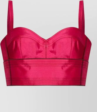 Tory Burch silk sweetheart neck sleeveless bra top