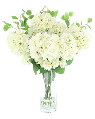 Creative Displays Inc. Handmade Faux Hydrangea Arrangement In Glass Vase