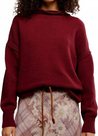 Free People Torres Roll Neck Sweater In Dionysus