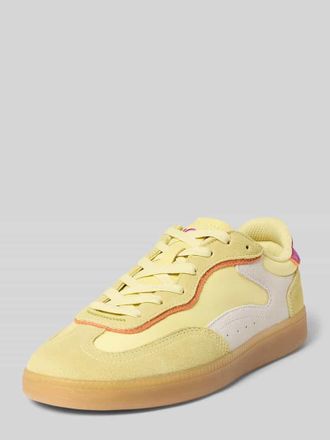 Hoff Sneaker aus Leder-Mix mit Logo-Stitching Modell Park in GELB, Gr&ouml;&szlig;e 36