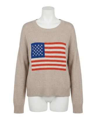 Z Supply Sienna Patriot Sweater In Natural Heather