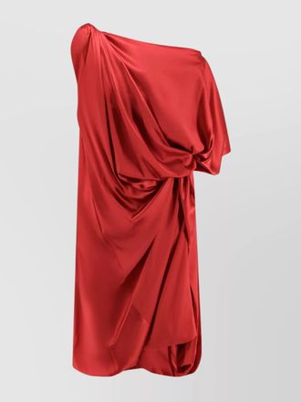 Dries Van Noten silk asymmetric draped mini dress
