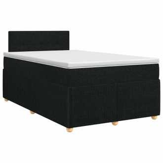 vidaXL Letto Box Spring Con Materasso Nero 120 X 190 Cm Tessuto Vidaxl