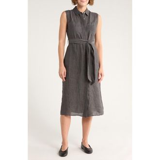 Theory Sleeveless Shirtdress in Pewter Melange at Nordstrom Rack, Size 2