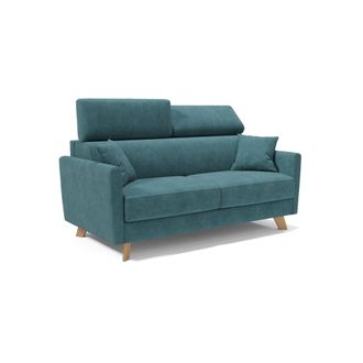 Divani.Store Sof&aacute; cama con reposacabezas ajustables 180 cm verde