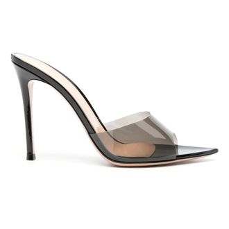 Gianvito Rossi Heeled Mules, female, Black, Size: 6 US Elle Plexi Sandals
