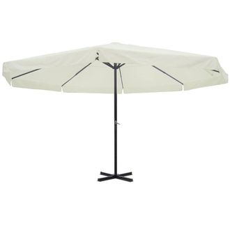 Berkfield Home Parasol White Aluminium 500 cm
