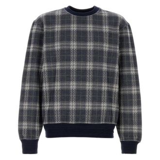 Burberry Checked Cotton-Blend Sweater, Size X-Small