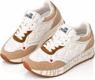 Love Moschino Run40 Mix Sneakers - - Shoes - Donna - Marrone - 37 EU