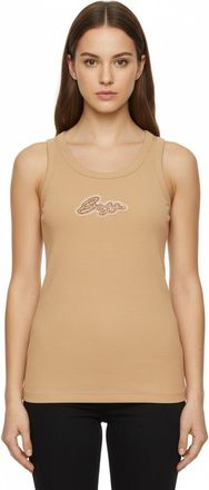 Boss Orange by Hugo Boss Ripptanktop BOSS ORANGE Ematite Stonebadge Premium Damenmode, Damen, Gr. XL, rust, copper 222, Feinripp, Obermaterial: 96% Baumwolle, 4% Elasthan, uni