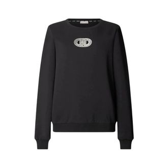 Liu Jo Basic Crew Neck Sweatshirt - Dames - Sweatshirts - Zwart - 2XS - Katoen - Hoodies & sweatvesten