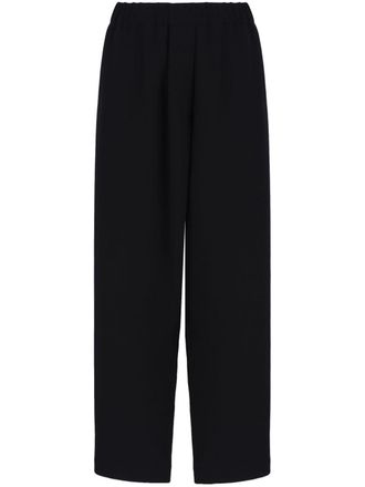 Giorgio Armani Pantaloni dritti con vita elasticizzata - Nero