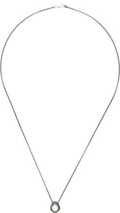 Rosa Maria Zilveren halsketting met diamant - Zwart