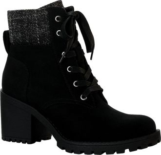 Sun + Stone Sun Stone Romina Lace-up Hiker Booties Black 10011618700 Womens
