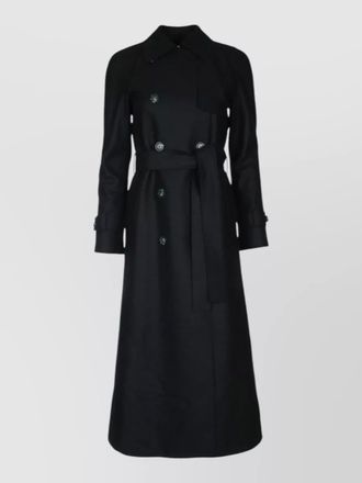Harris Wharf London women long trench coat raglan wool