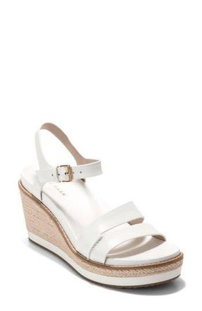 Cole Haan Ronnie Cloudfeel Espadrille Platform Wedge Sandal in Powder Leather/Natural at Nordstrom Rack, Size 9.5