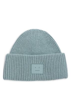 Acne Studios Pana Face Wool & Yak Hair Beanie in Dusty Blue at Nordstrom