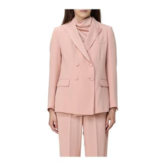 Fabiana Filippi Blazers, female, Pink, S, Double Breasted Blazer