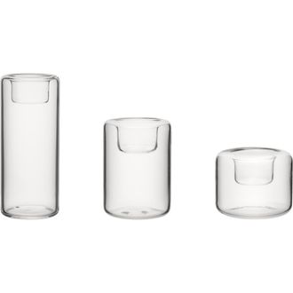 Kosta Boda Happy Set of 3 Glass Votive Holders in Clear at Nordstrom